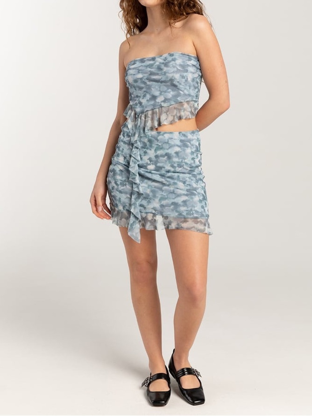 Full Tilt Ruffle Print Mini Skirt - Picture 4 of 6